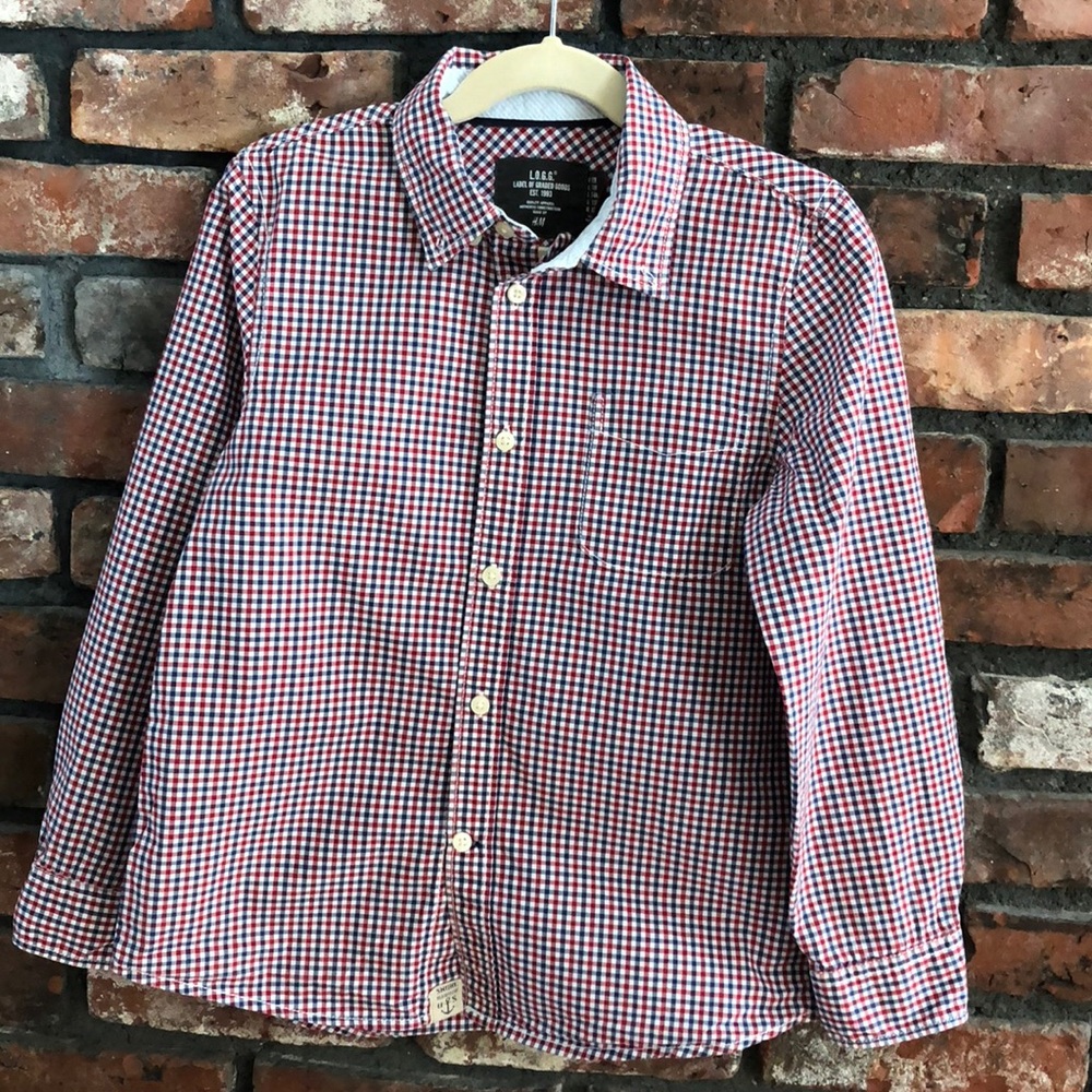 Boy’s checkered dress shirt